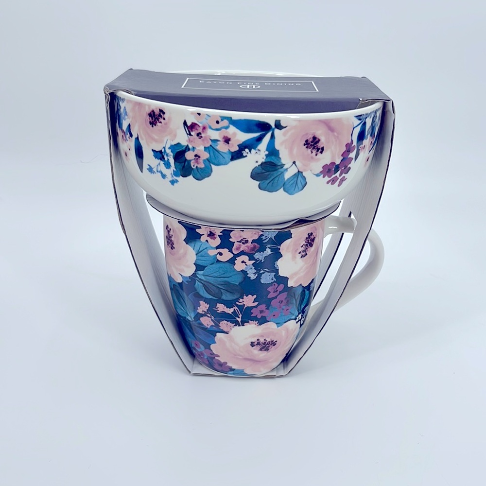 Eaton Fine Dining Floral Mug/Bowl Set